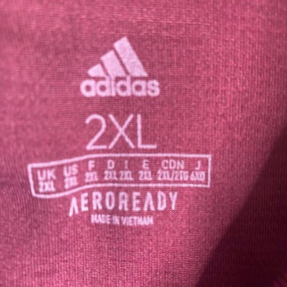 Adidas Aeroready Size 2XL Mens Polo Shirt Maroon - Picture 3 of 5